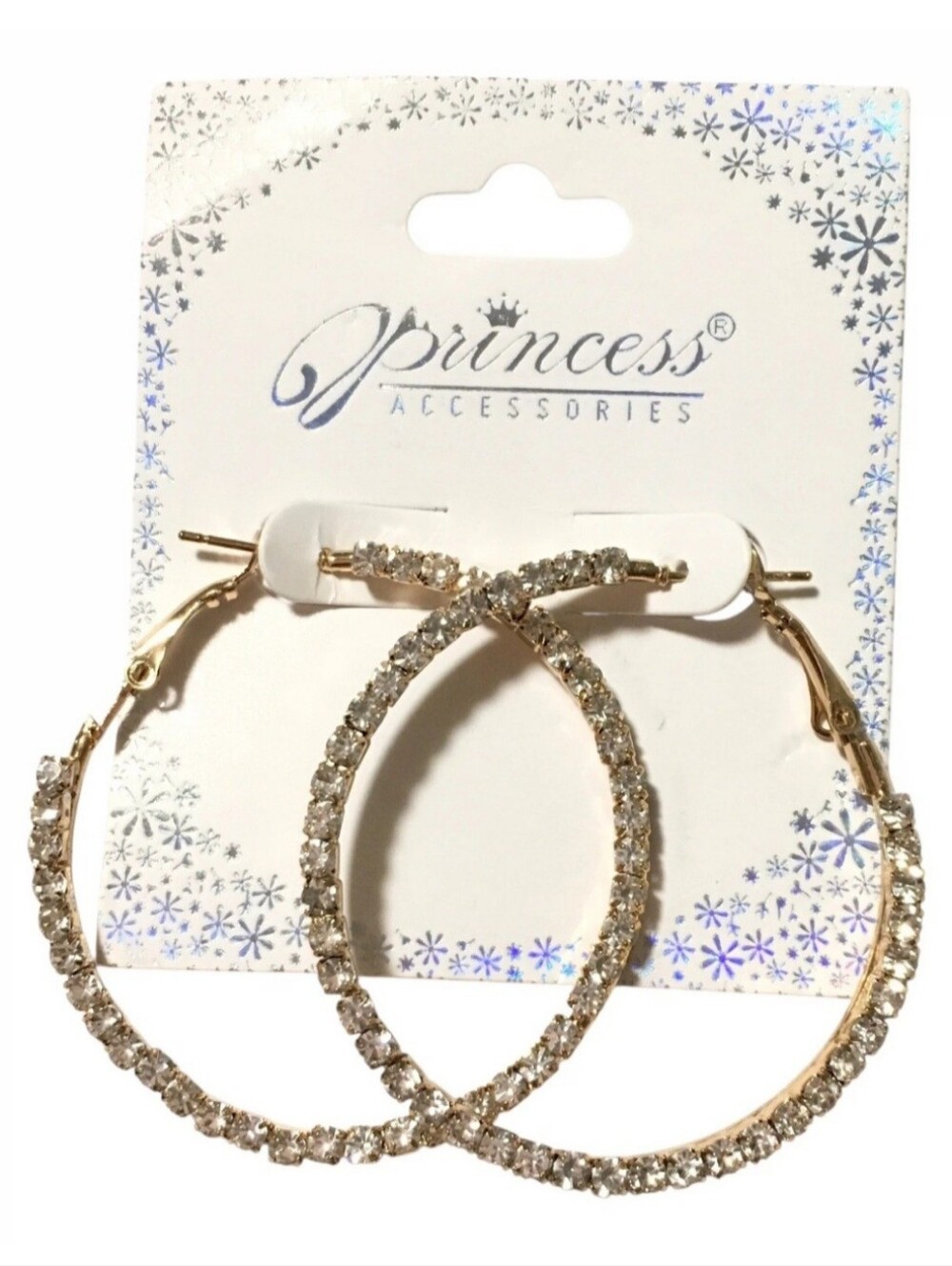 Gold Rhinestone Hoops ✨